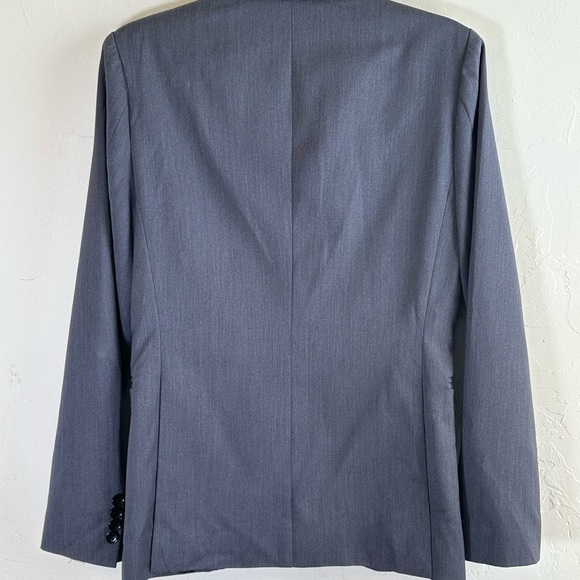 Morphine Grey Career Boyfriend One Button Lined Blazer Sz M - Picture 7 of 10